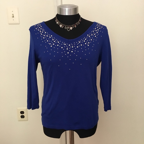 Embellished Rafaella sweater top - Picture 1 of 5
